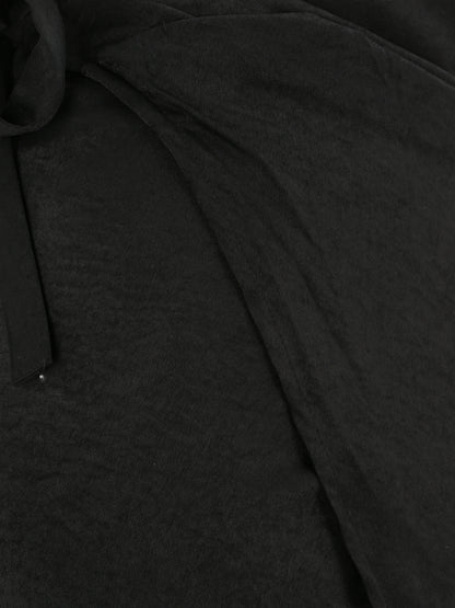 Jupe portefeuille satinée - Noir - 3
