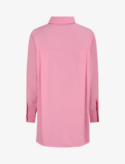 Chemise oversize coupe droite - Rose - 2