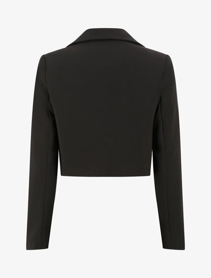 Veste courte unie - Noir - 2