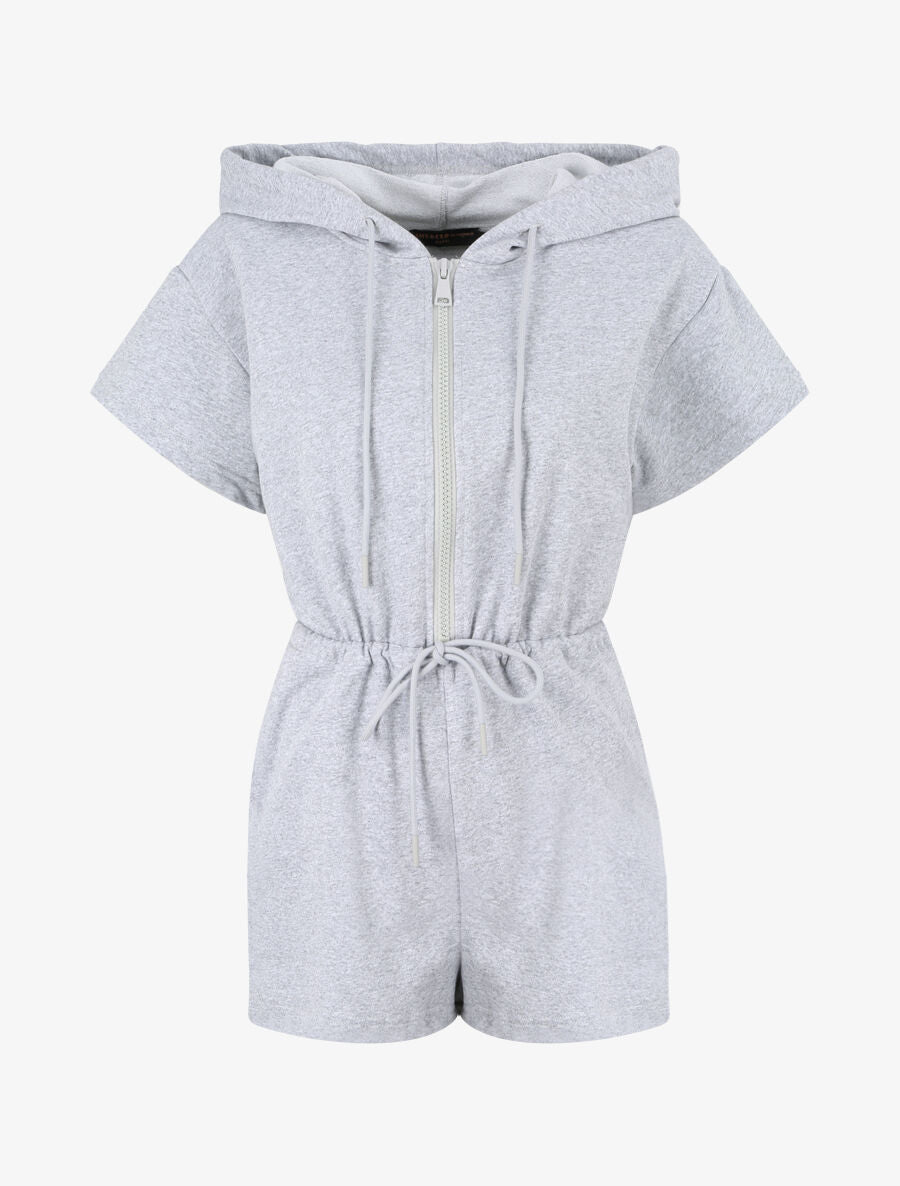 Combishort jogging à capuche - Gris - 1
