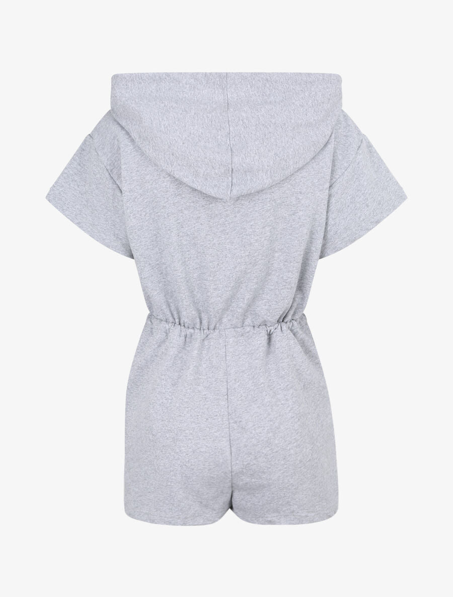 Combishort jogging à capuche - Gris - 2