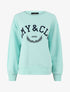 Sweat à inscription - Turquoise - 4