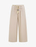 Pantalon ample à taille froncée - Beige - 4