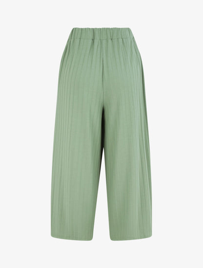 Pantalon ample côtelé - Vert - 2