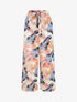 Pantalon ample à imprimé feuilles stylisées - Beige - 5
