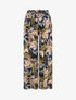 Pantalon ample imprimé tropical - Marine - 5