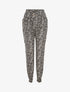 Pantalon imprimé petites fleurs - Noir - 1
