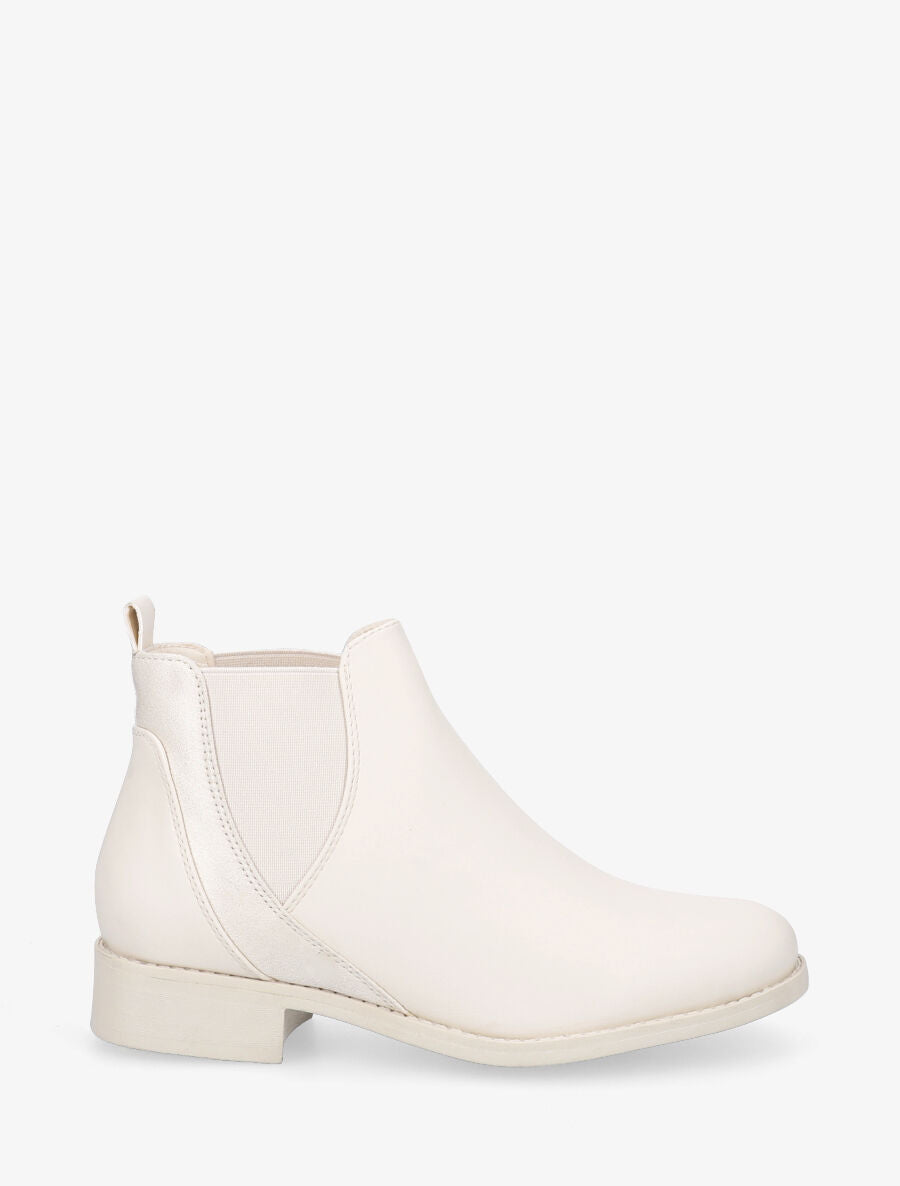 Bottines plates irisées - Beige - 1