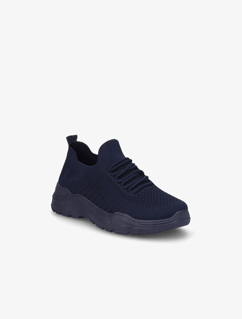 Baskets en mesh à lacets - Bleu marine - 3