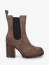 Bottines montantes en suédine - Taupe - 1