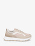 Sneakers compensées et paillettes - Camel - 1