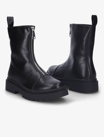 Boots montantes zippées - Noir - 1