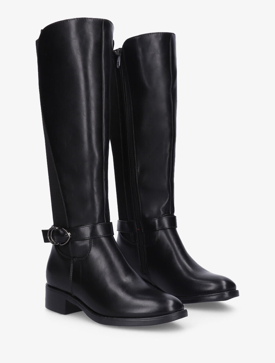 Bottes bi-matière à talon - Noir - 4