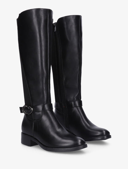 Bottes bi-matière à talon - Noir - 4