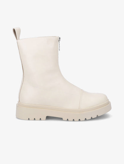 Boots montantes zippées - Beige - 2