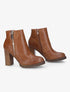 Bottines basiques à zip doré - Camel - 1