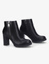 Bottines basiques à zip doré - Noir - 1