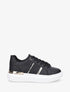 Sneakers compensées à empiècement métal - Noir - 5
