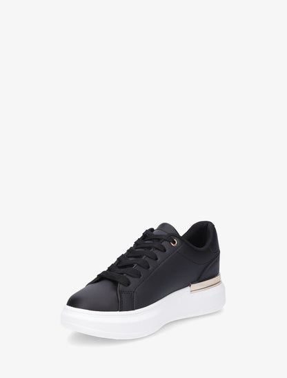 Sneakers compensées à empiècement métal - Noir - 3