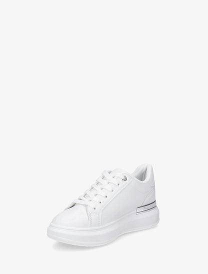 Sneakers compensées à empiècement métal - Blanc - 3