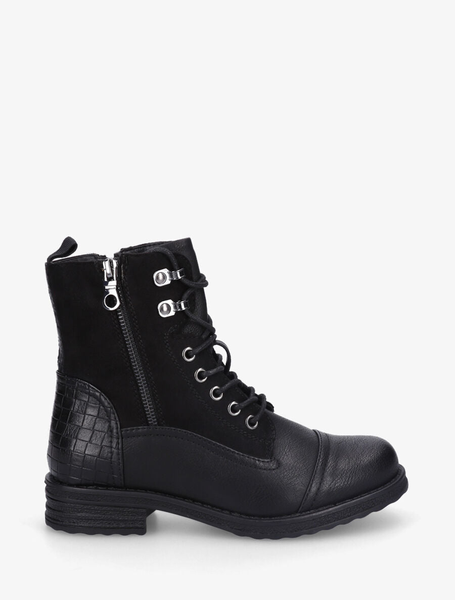 Bottines à contrefort effet panier d&