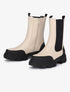 Boots montantes à semelles stylisées - Beige - 1