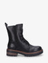 Bottines en simili à lacets épais - Noir - 5