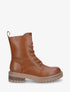 Bottines en simili à lacets épais - Camel - 1