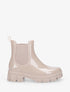 Bottines en caoutchouc vernis - Beige - 1