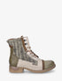 Bottines en simili multi textures - Kaki - 5