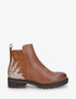 Bottines à contrefort suédine et sequins - Camel - 5