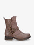 Bottines froncés à talon texturé - Taupe - 5