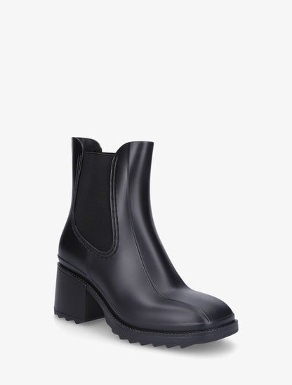 Bottines élastiquées en caoutchouc - Noir - 2