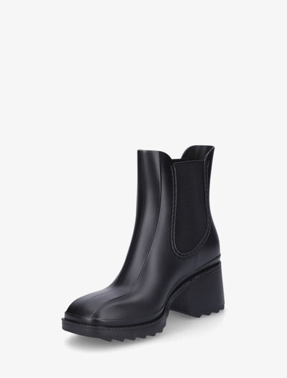 Bottines élastiquées en caoutchouc - Noir - 3