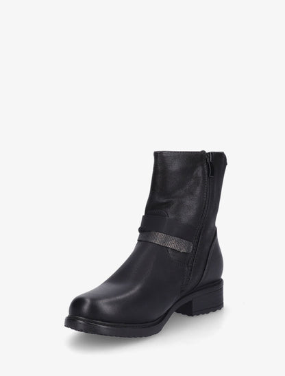 Bottines en simili effet vieilli - Noir - 3