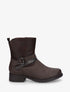 Bottines en simili effet vieilli - Marron - 1