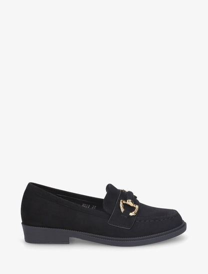 Mocassins unis en suédine - Noir - 5