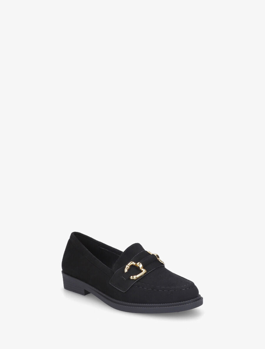 Mocassins unis en suédine - Noir - 2