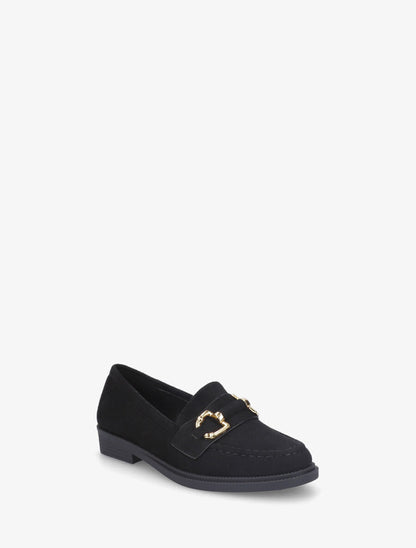 Mocassins unis en suédine - Noir - 2