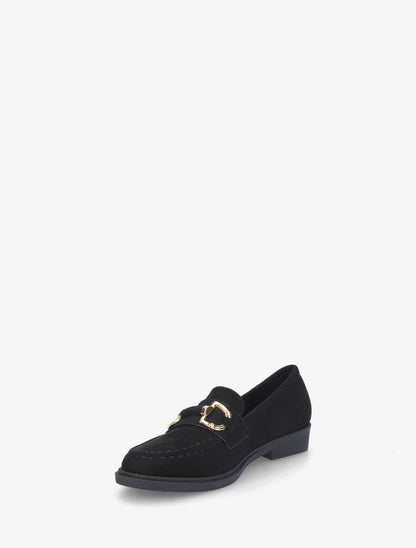 Mocassins unis en suédine - Noir - 3