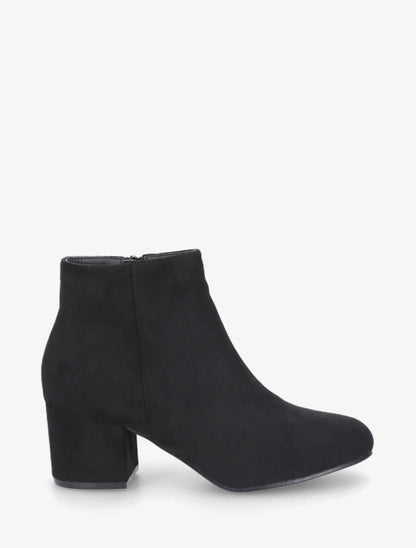 Bottines à talon en suédine - Noir - 5