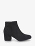 Bottines à talon en suédine - Noir - 5