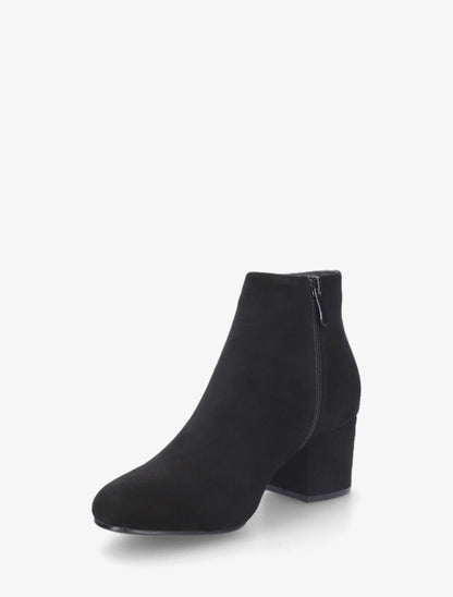 Bottines à talon en suédine - Noir - 3
