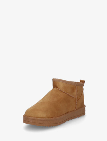Low boots plates en suédine - Camel - 3