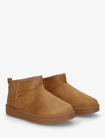 Low boots plates en suédine - Camel - 4