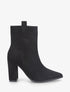 Bottines unies en suédine - Noir - 1
