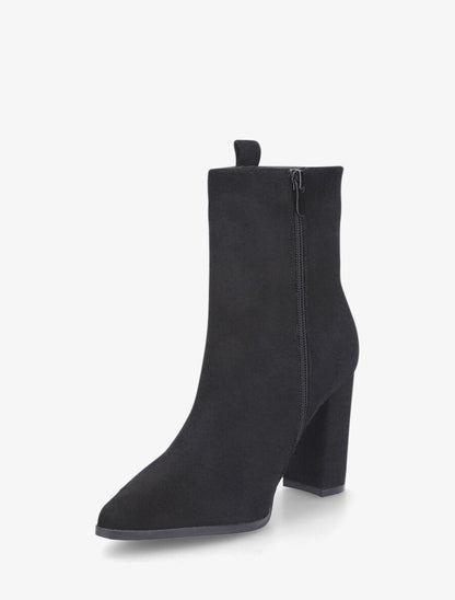 Bottines unies en suédine - Noir - 3