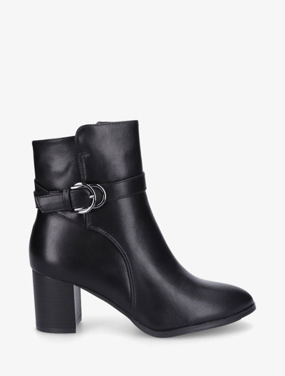Bottines unies en simili - Noir - 5