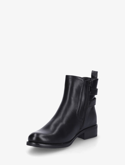 Bottines à cheville élastiquée en simili - Noir - 3