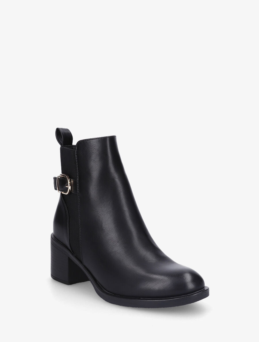 Bottines élastiquées unies - Noir - 2